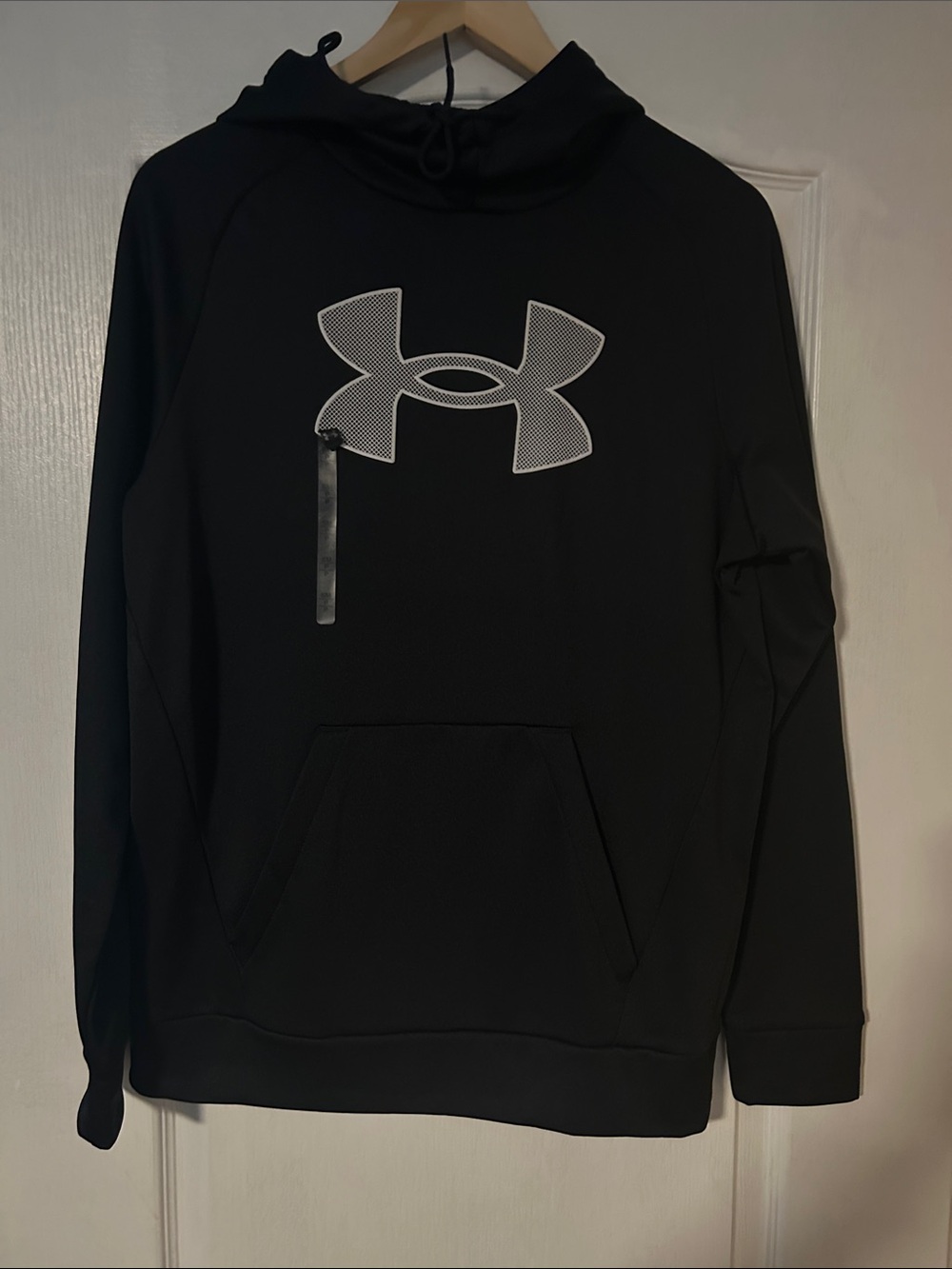 Under Armour Black Pullover Hoodie with Large Contrast Logo